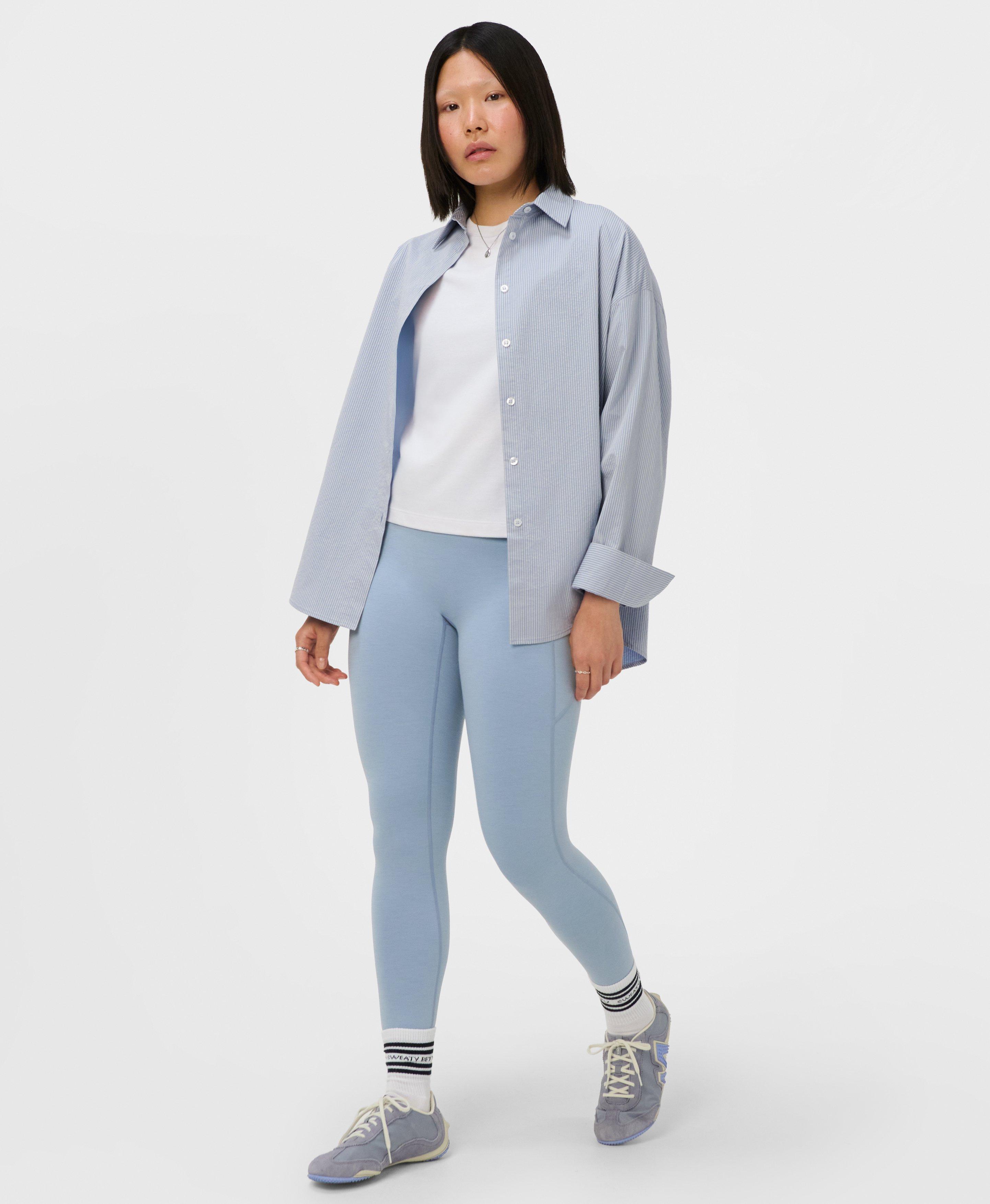 Ultimate Move Marl Leggings - Laguna Blue Marl - Full Length