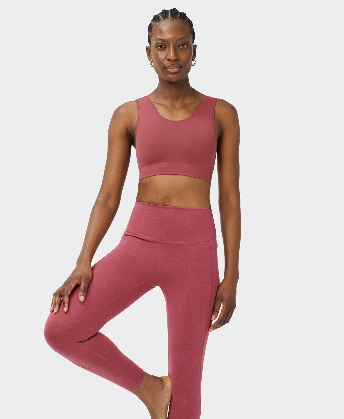 Ultimate Move 7/8 Marl Leggings - Sienna Pink Marl - 7/8 Length