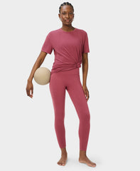 Ultimate Move 7/8 Marl Leggings - Sienna Pink Marl - 7/8 Length