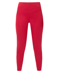 All Day 7/8 Wrap Waist Leggings - Crimson Red - 7/8 Length