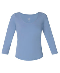 Ultimate Studio Yoga 3/4 Sleeve Tee - Luxe Blue