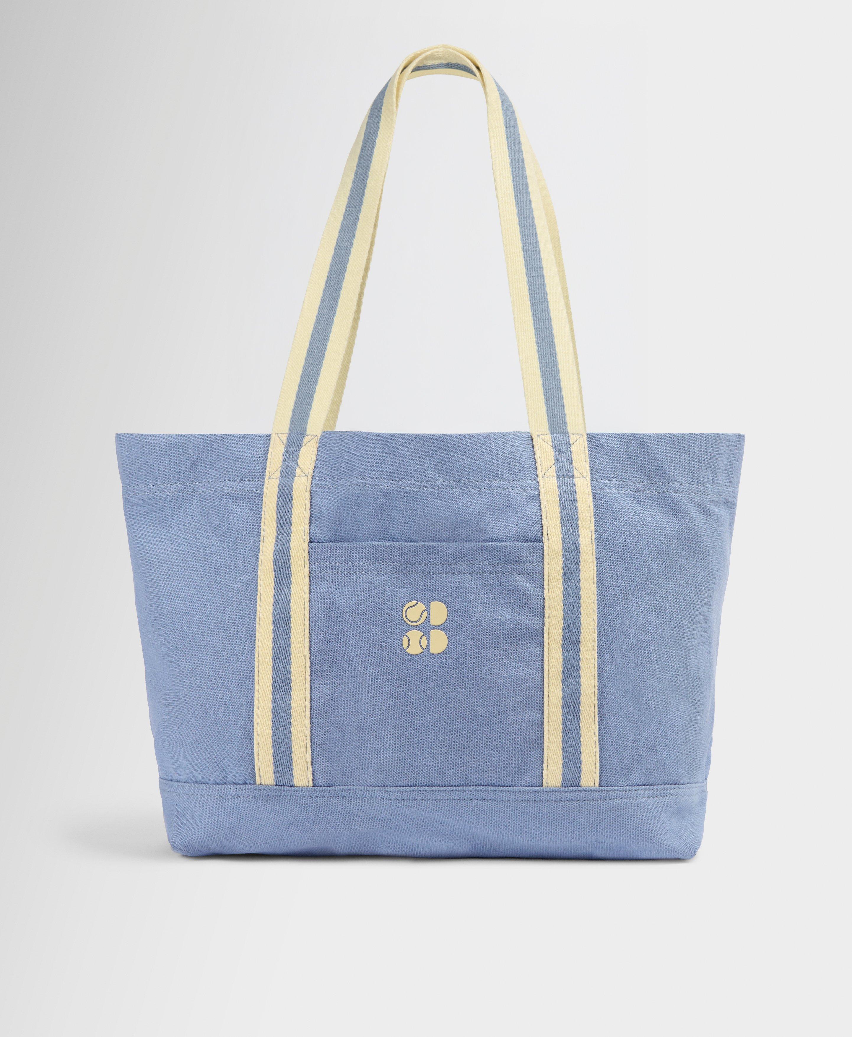 Canvas Tote Bag - Laguna Blue Butterscotch Yellow