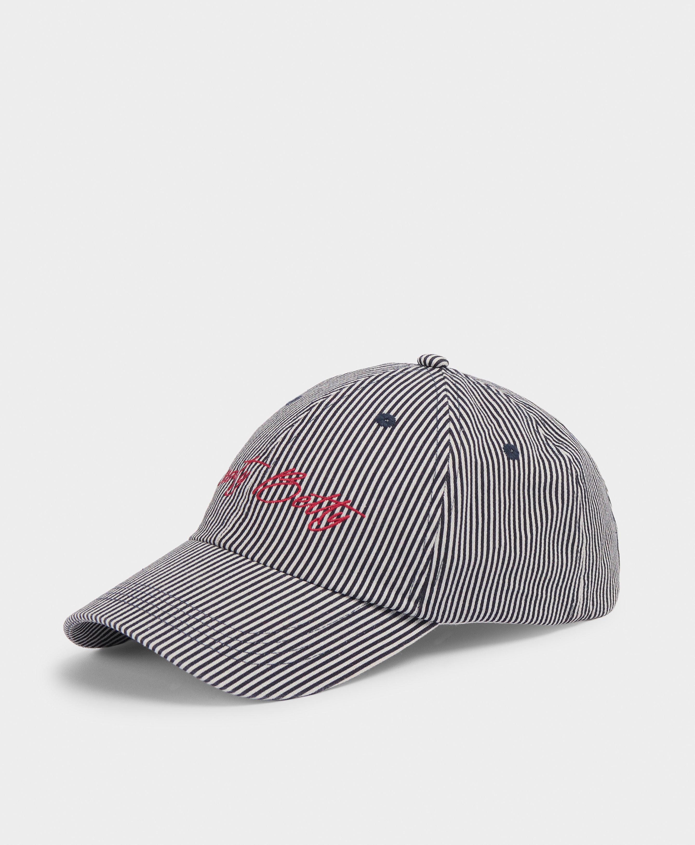Azure Cap - Navy Blue Pin Stripe