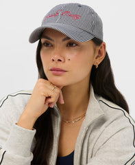 Azure Cap - Navy Blue Pin Stripe
