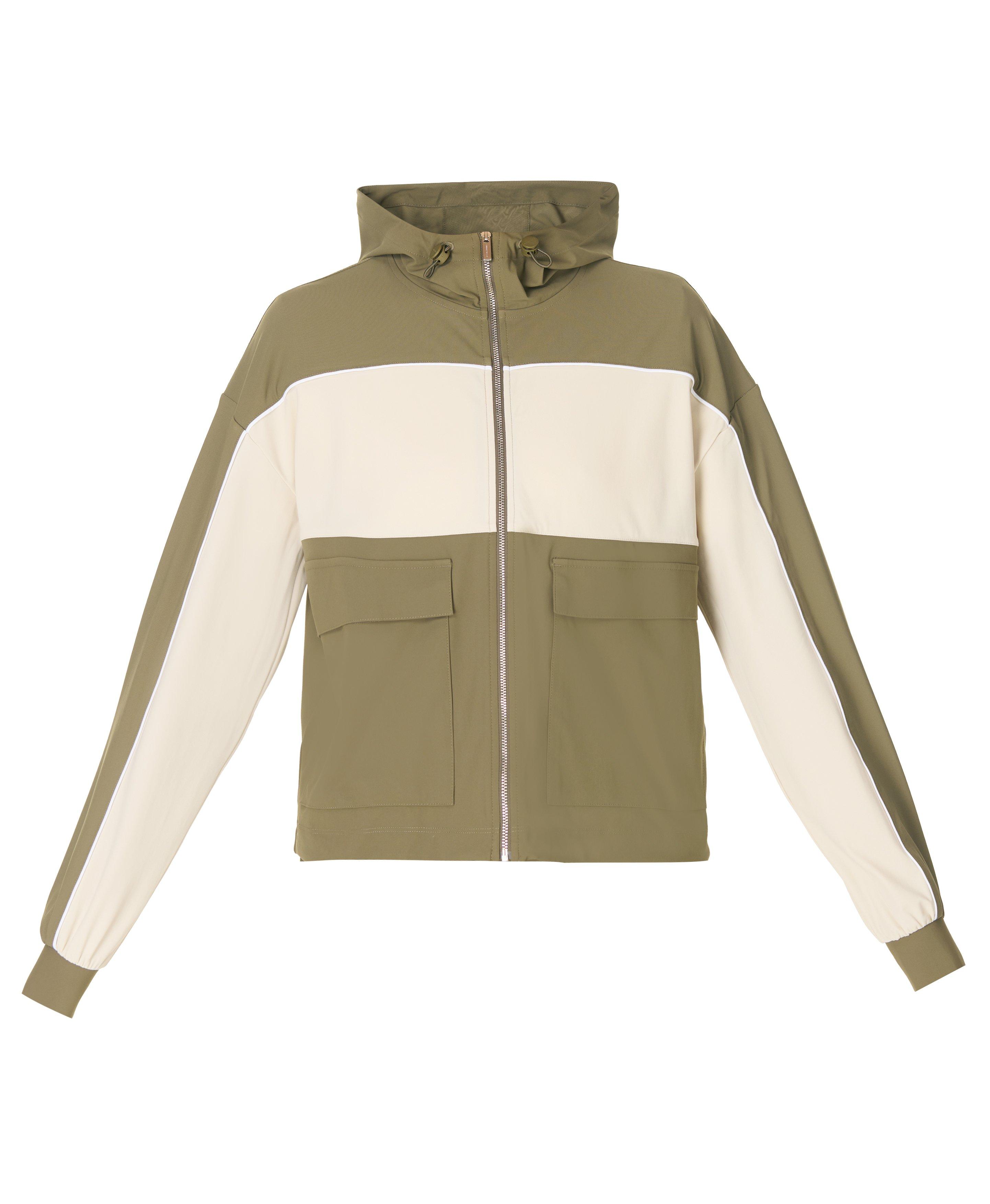 Explorer Patch Pocket Zip-Up Hoodie - Khaki Brown Pebble Beige