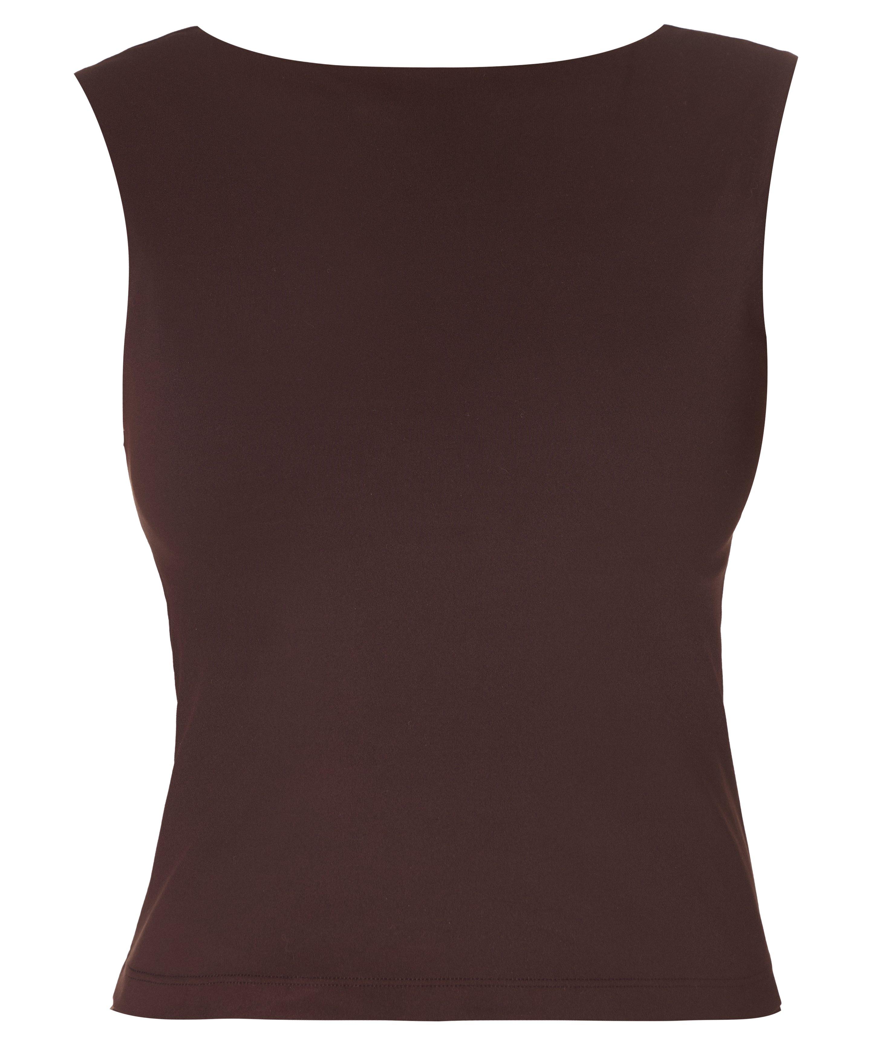 All Day Twist Back Bra Tank - Sable Brown
