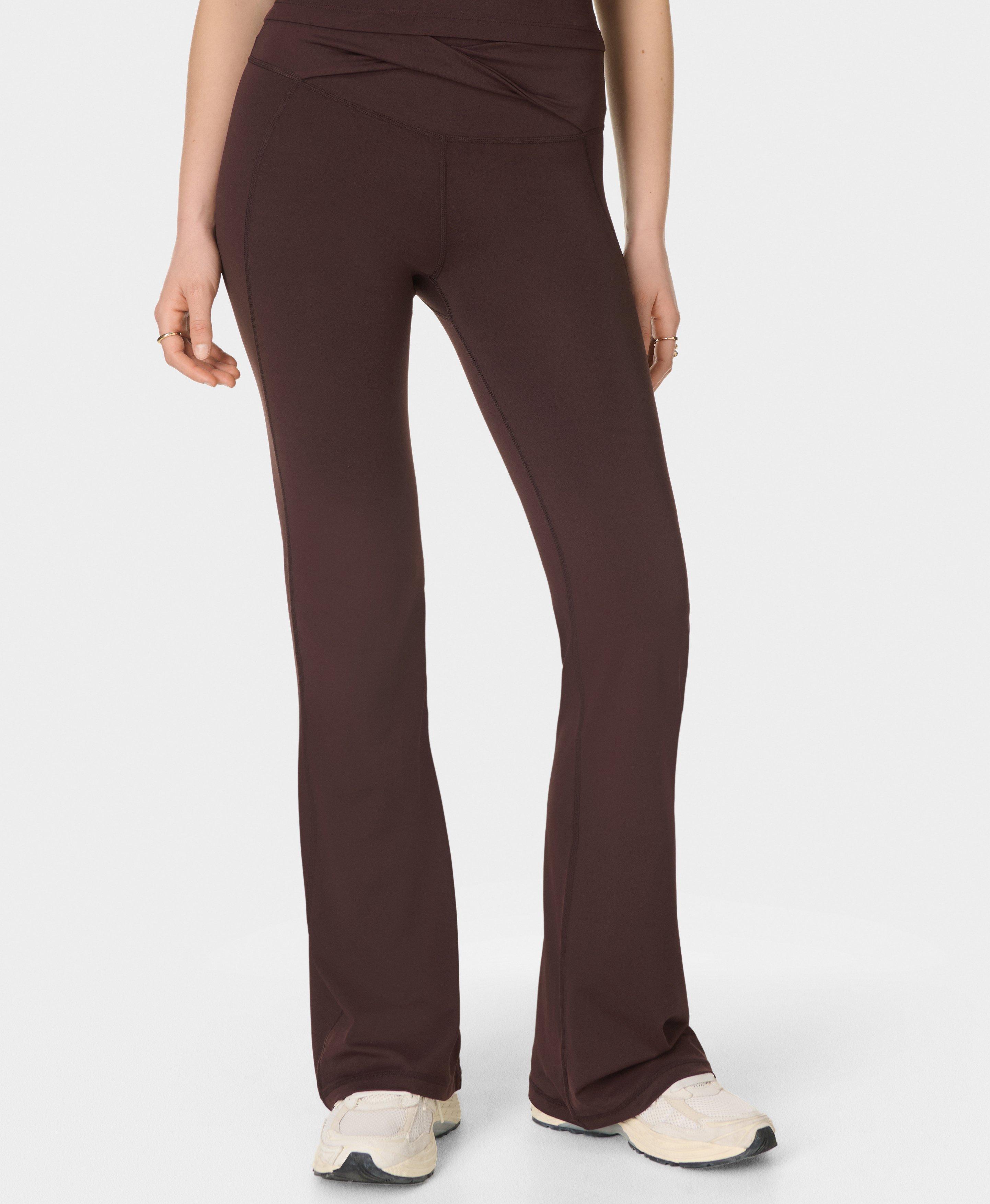 All Day Soft Twist Flared Leggings - Sable Brown