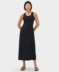 Explorer Back Detail Midi Dress - Black Ink Leopard Print