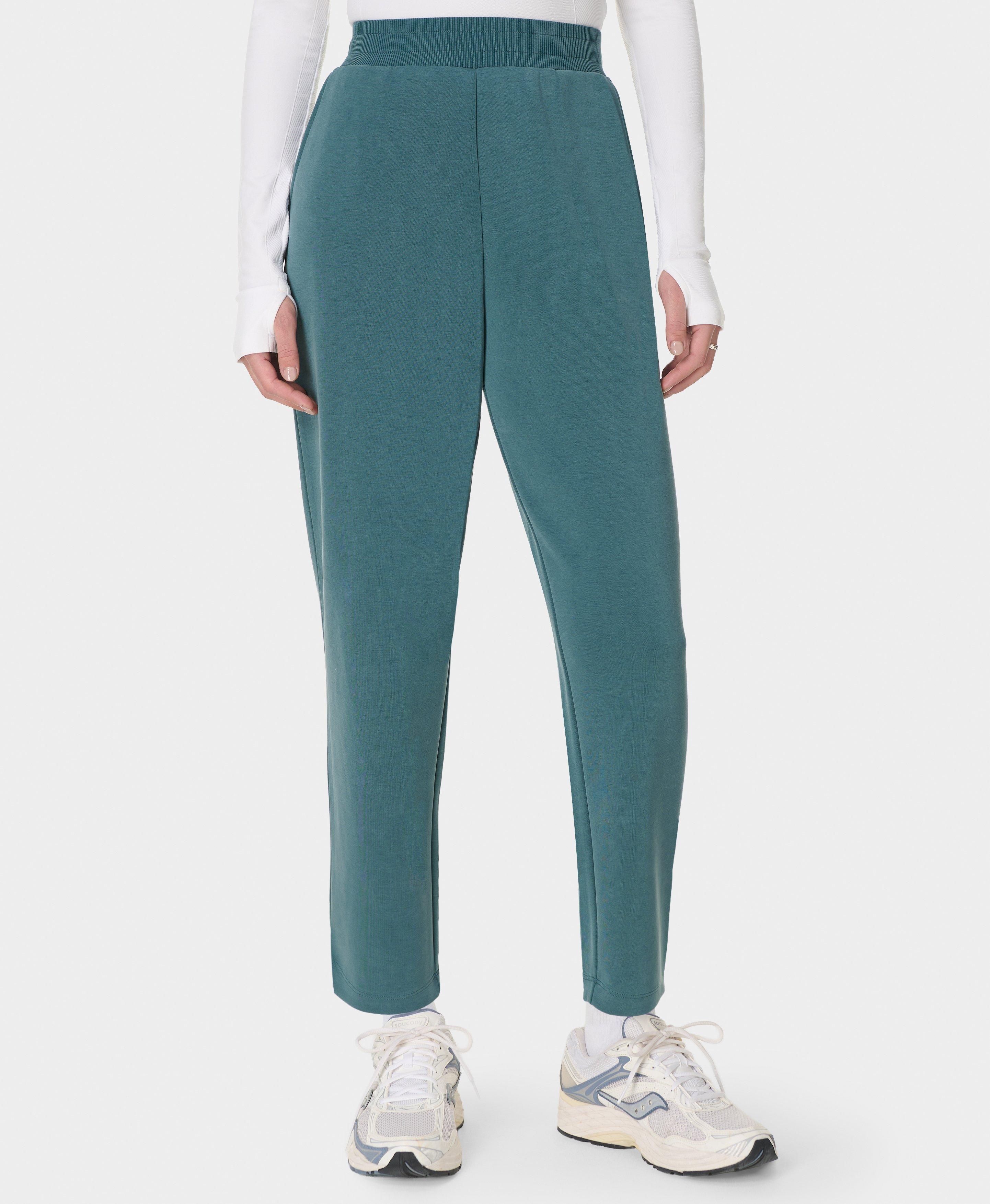 Sand Wash Rib Mix Tapered Track Pants - Deep Green
