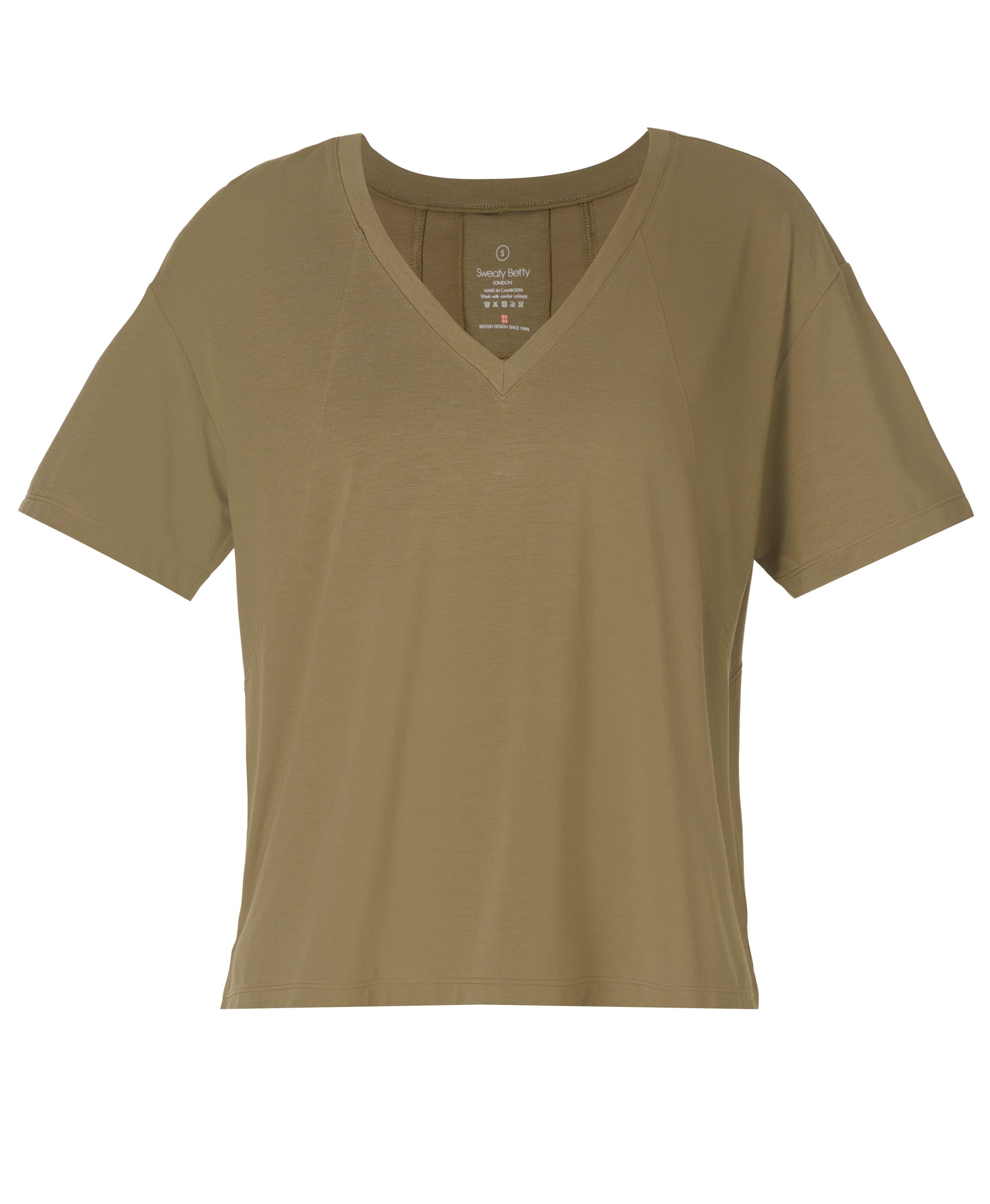Soft Flow Studio V-Neck Tee - Agave Green