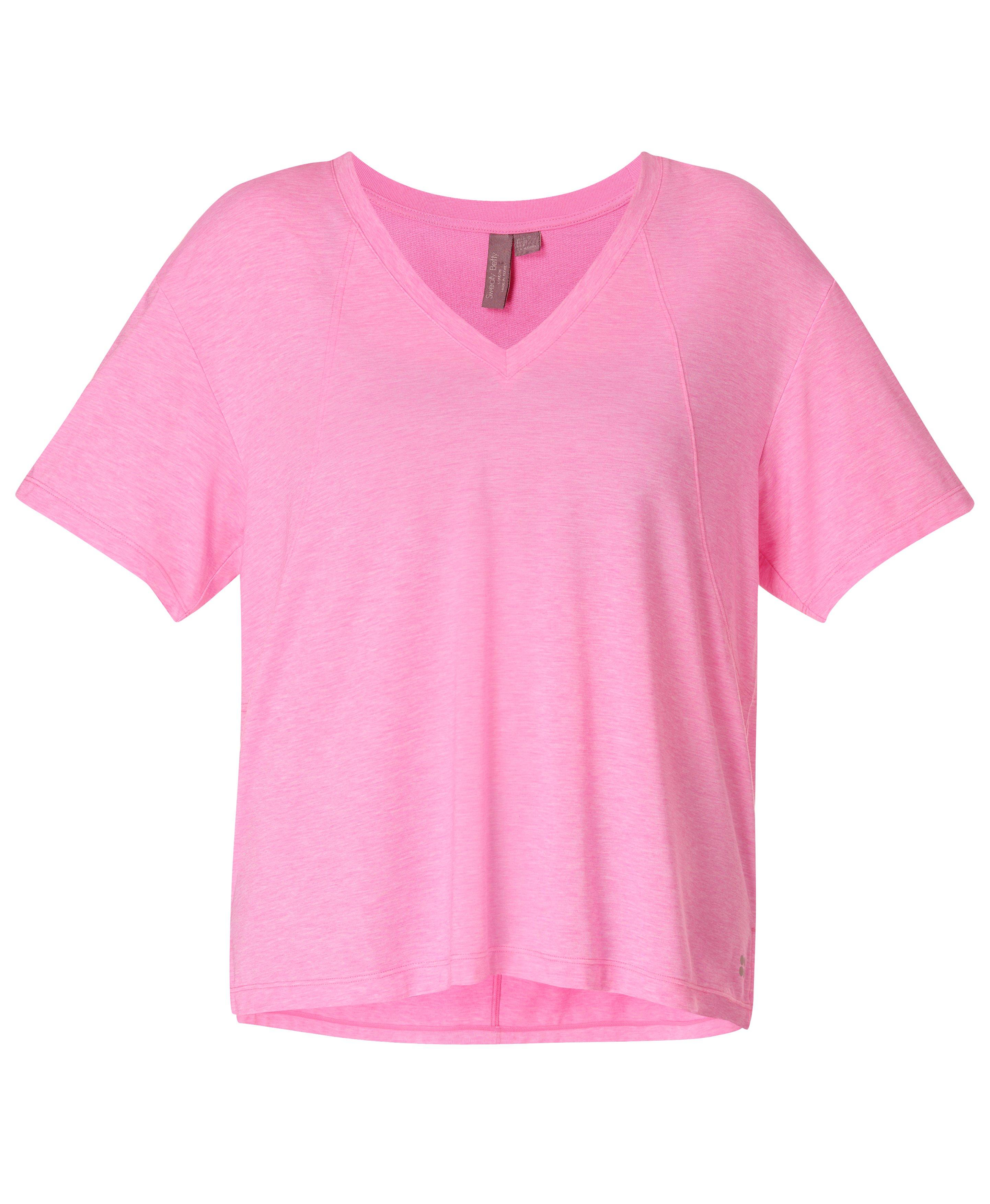 Soft Flow Studio V-Neck Tee - Guava Pink