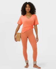 Soft Flow Studio V-Neck Tee - Tuscan Orange