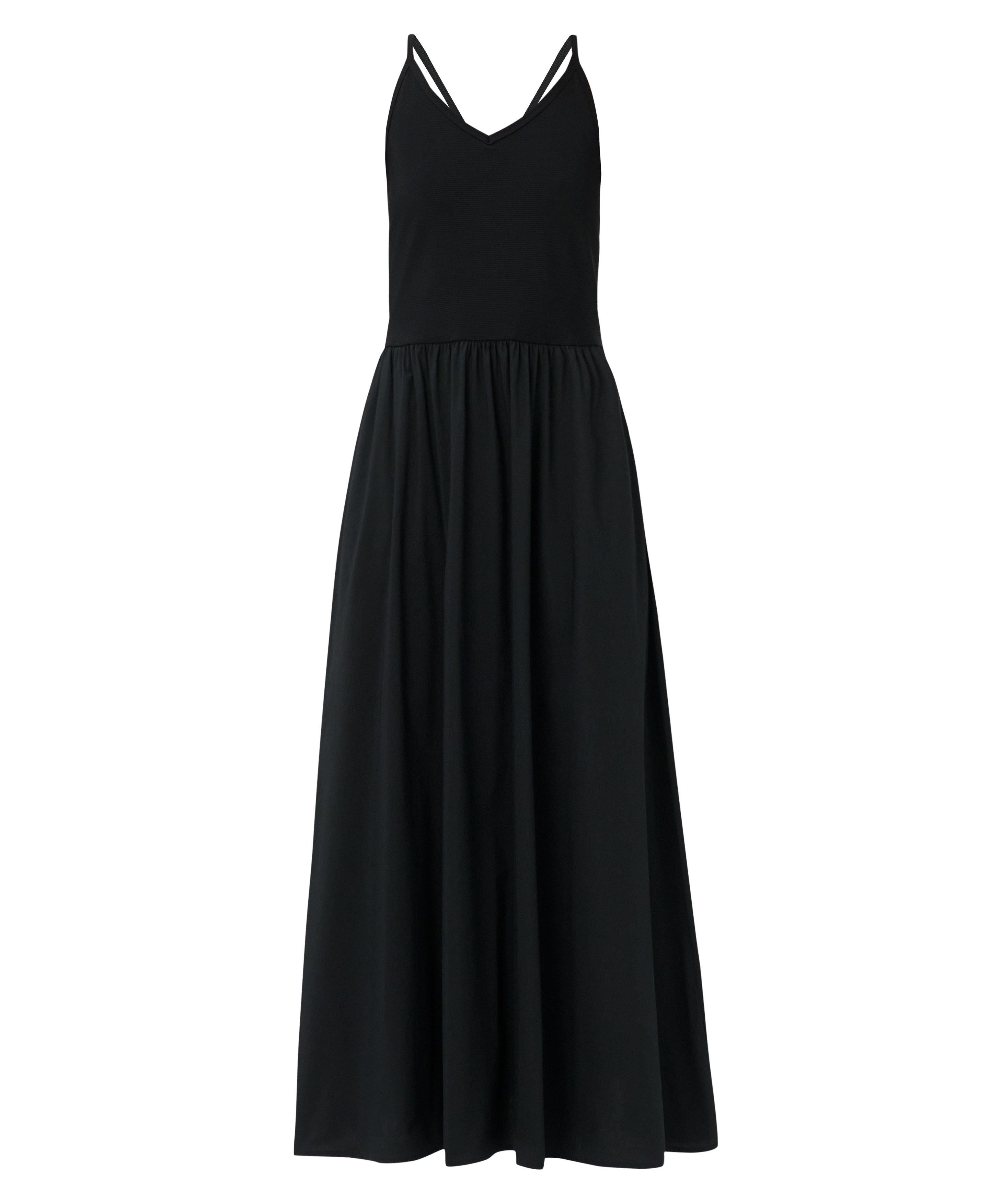 Explorer Ribbed Halter Neck Strappy Maxi Dress - Black