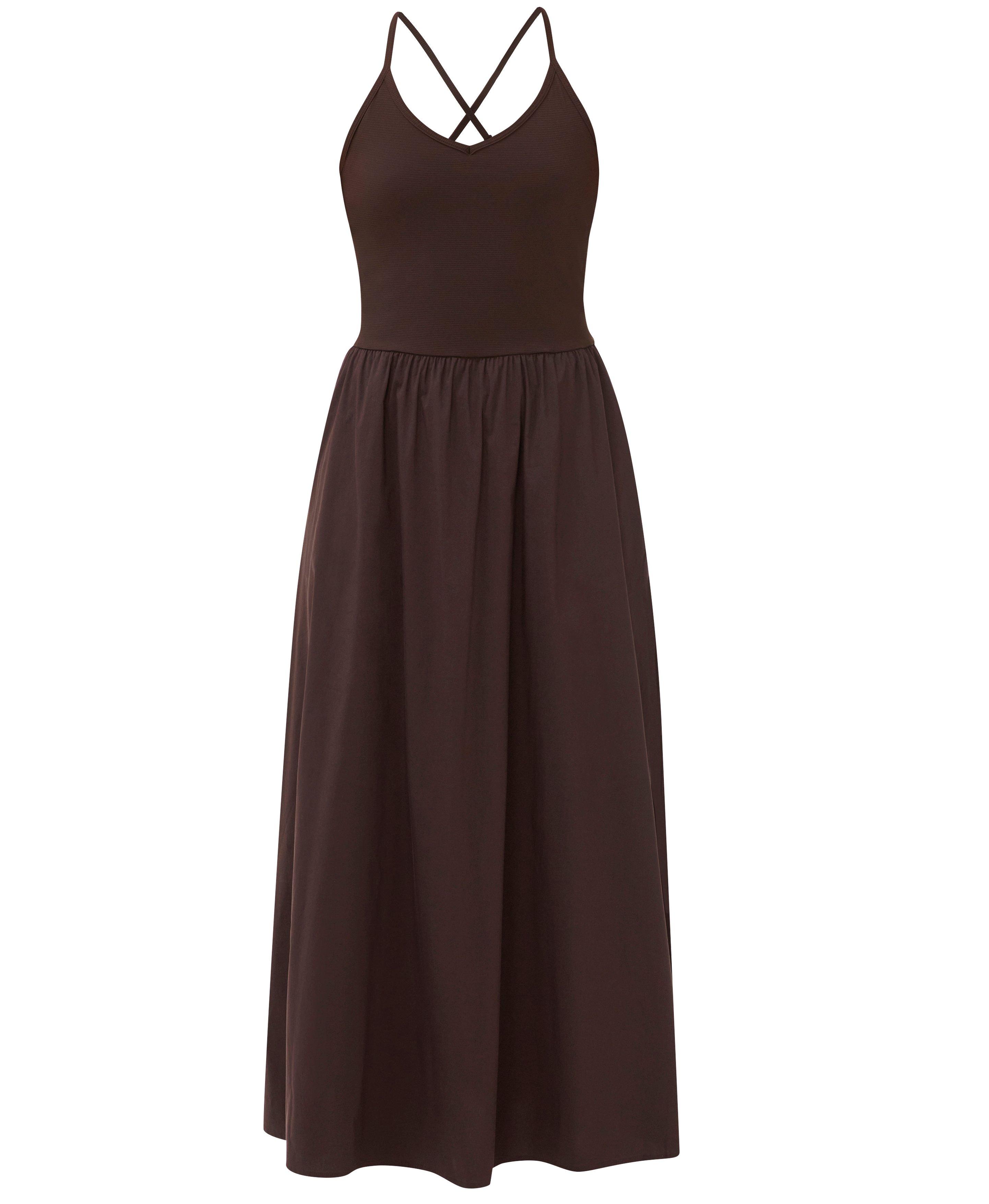 Explorer Ribbed Halter Neck Strappy Maxi Dress - Espresso Brown