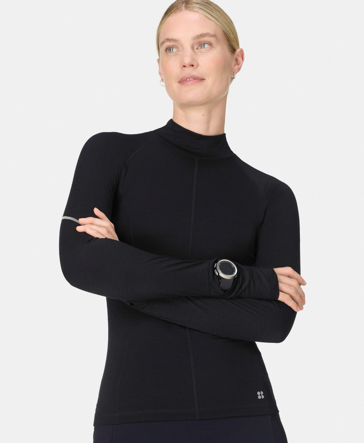 Infinity Merino Long Sleeve Running Tee - Black