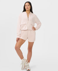 Sand Wash CloudWeight Zip-Up Hoodie - Sundust Pink