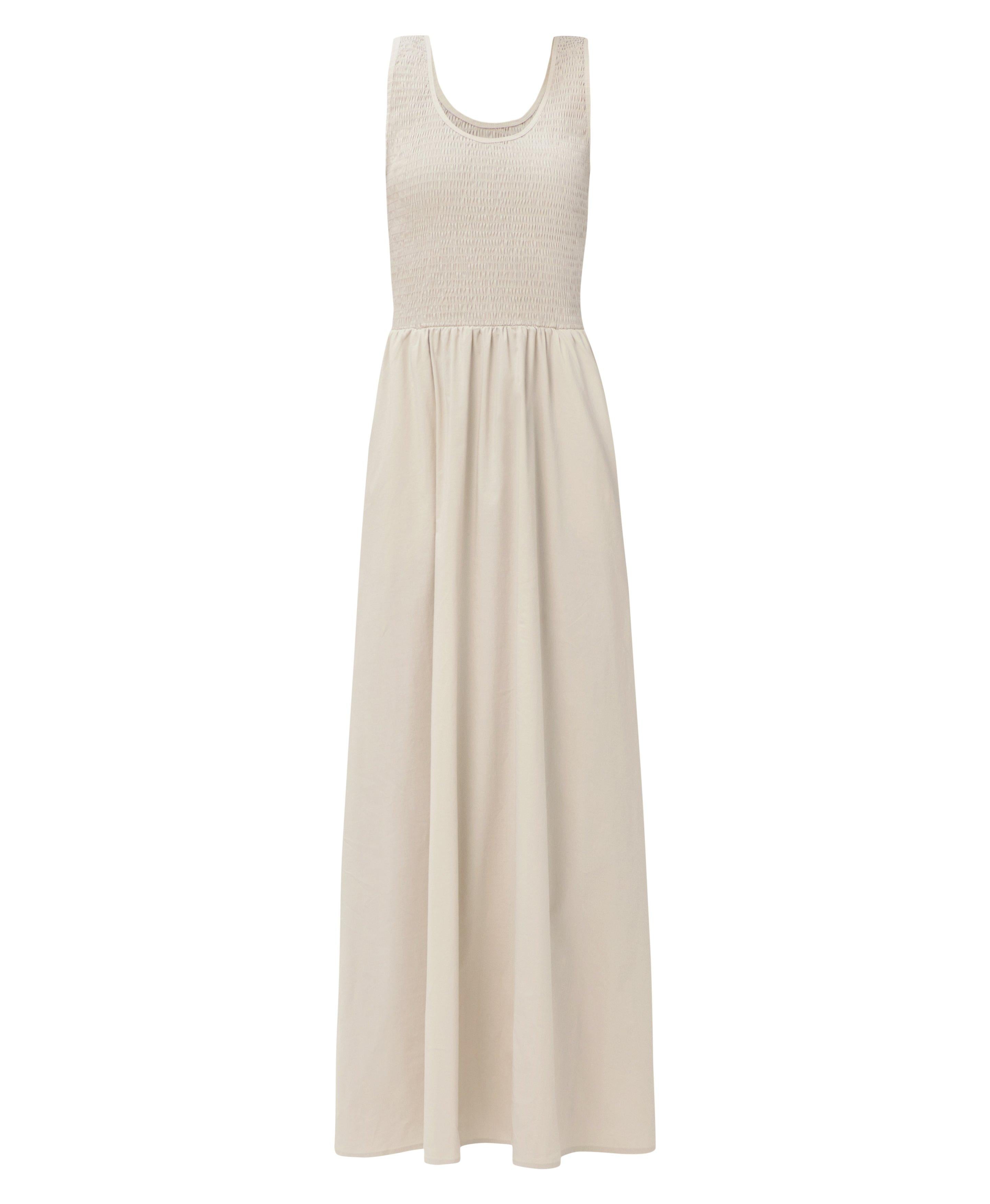Sloane Cotton Scoop Neck Maxi Dress - Mineral Beige