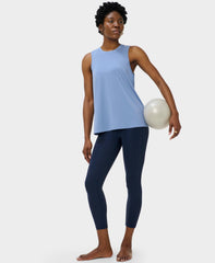Soft Flow Studio Open Back Tank Top - Faded Blue