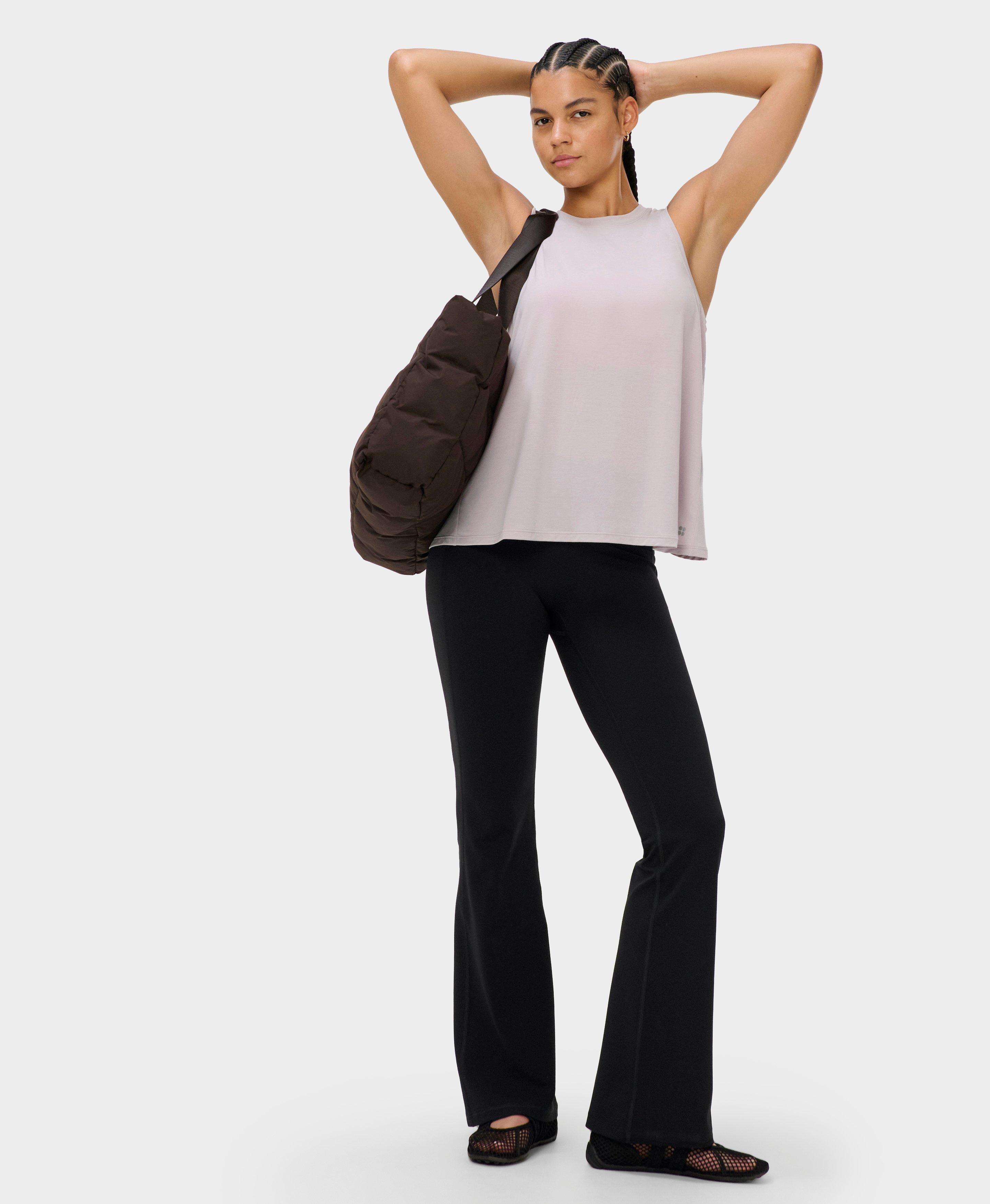 Soft Flow Studio Open Back Tank Top - Mauve Purple