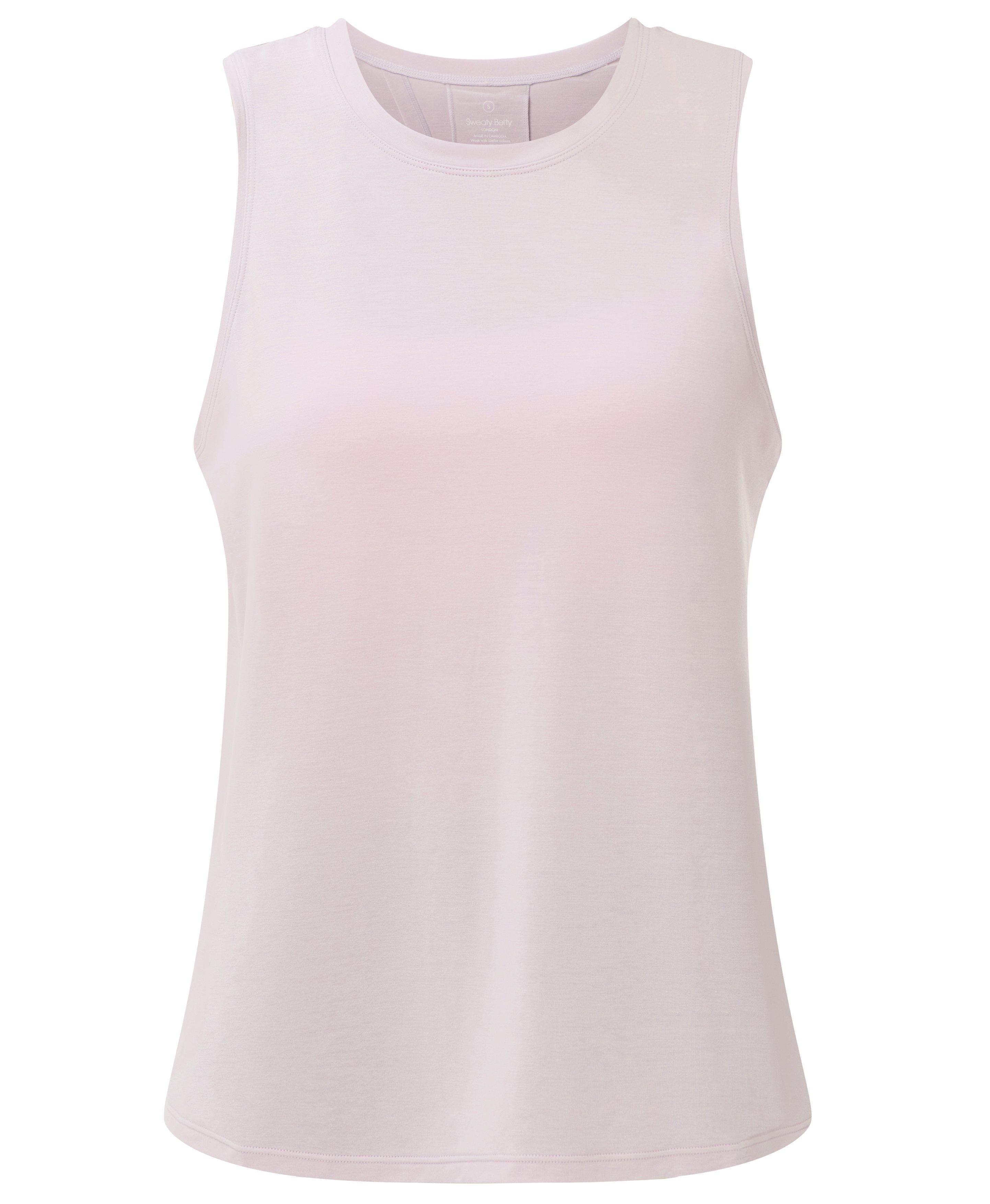 Soft Flow Studio Open Back Tank Top - Mauve Purple