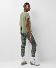Ultimate Track Pants Perforated Split Back Tee - Bracken Green