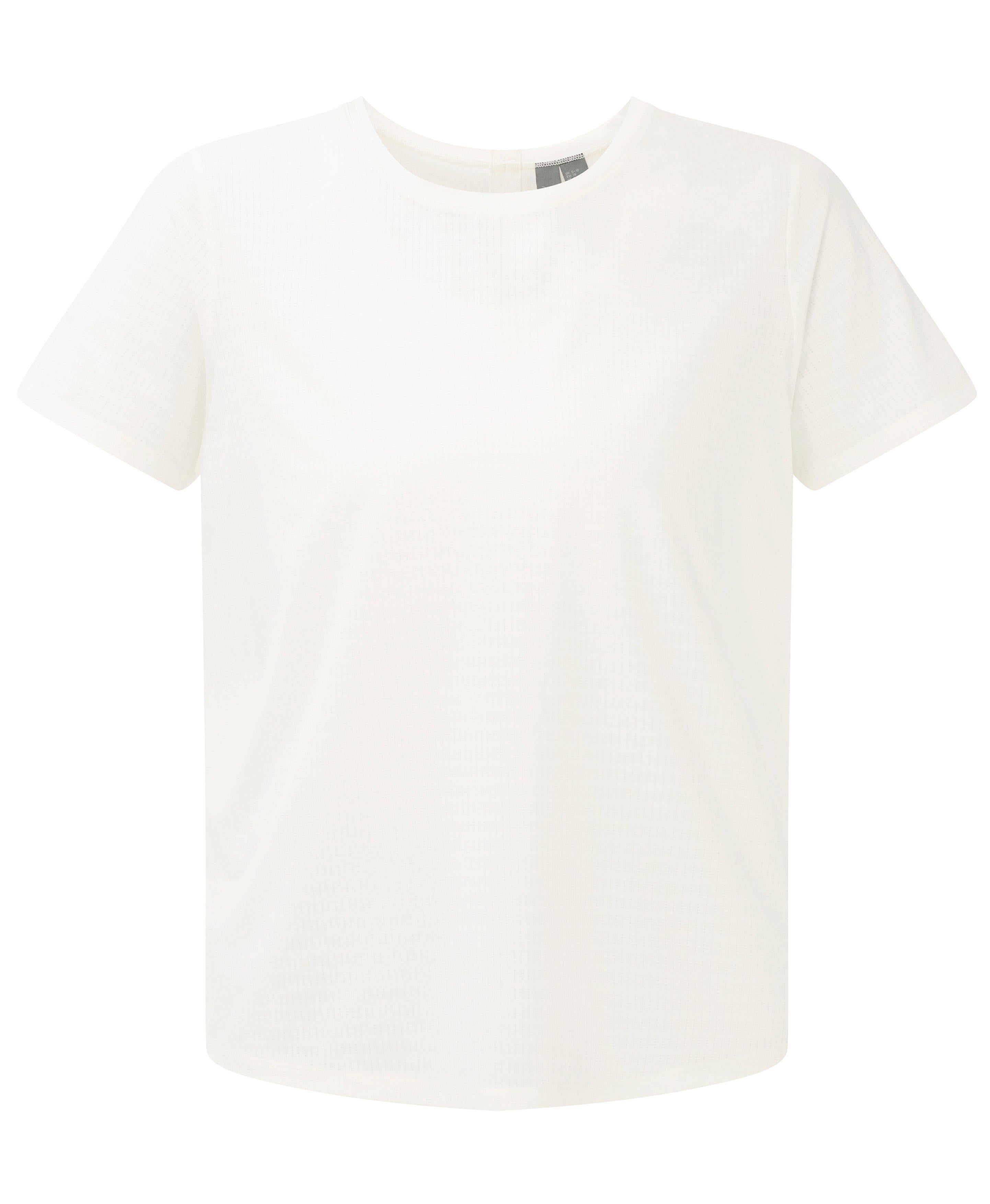 Ultimate Track Pants Perforated Split Back Tee - Lily White
