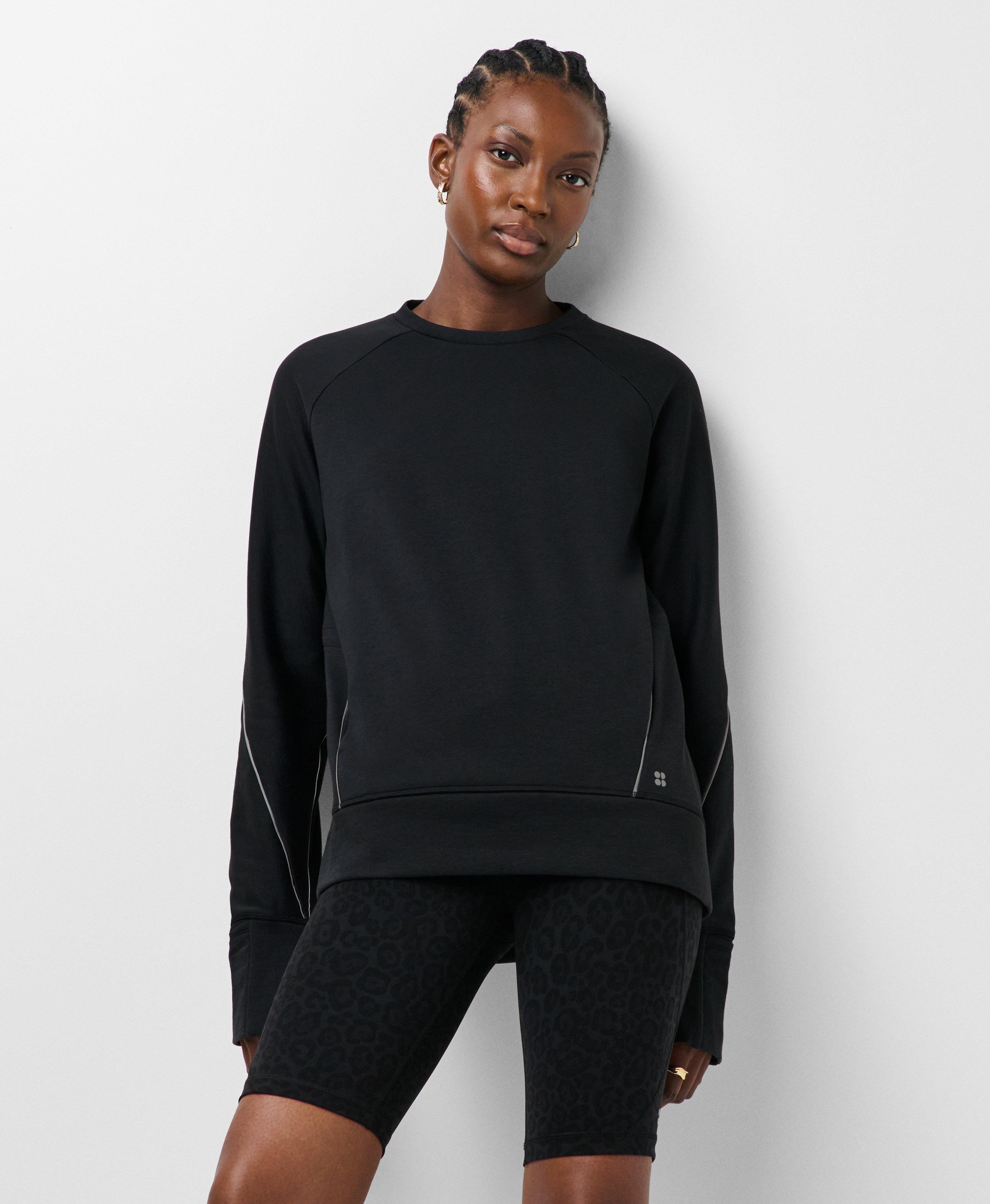 Tempo Train Adjustable Crew Neck Sweatshirt - Black