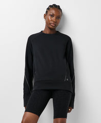 Tempo Train Adjustable Crew Neck Sweatshirt - Black
