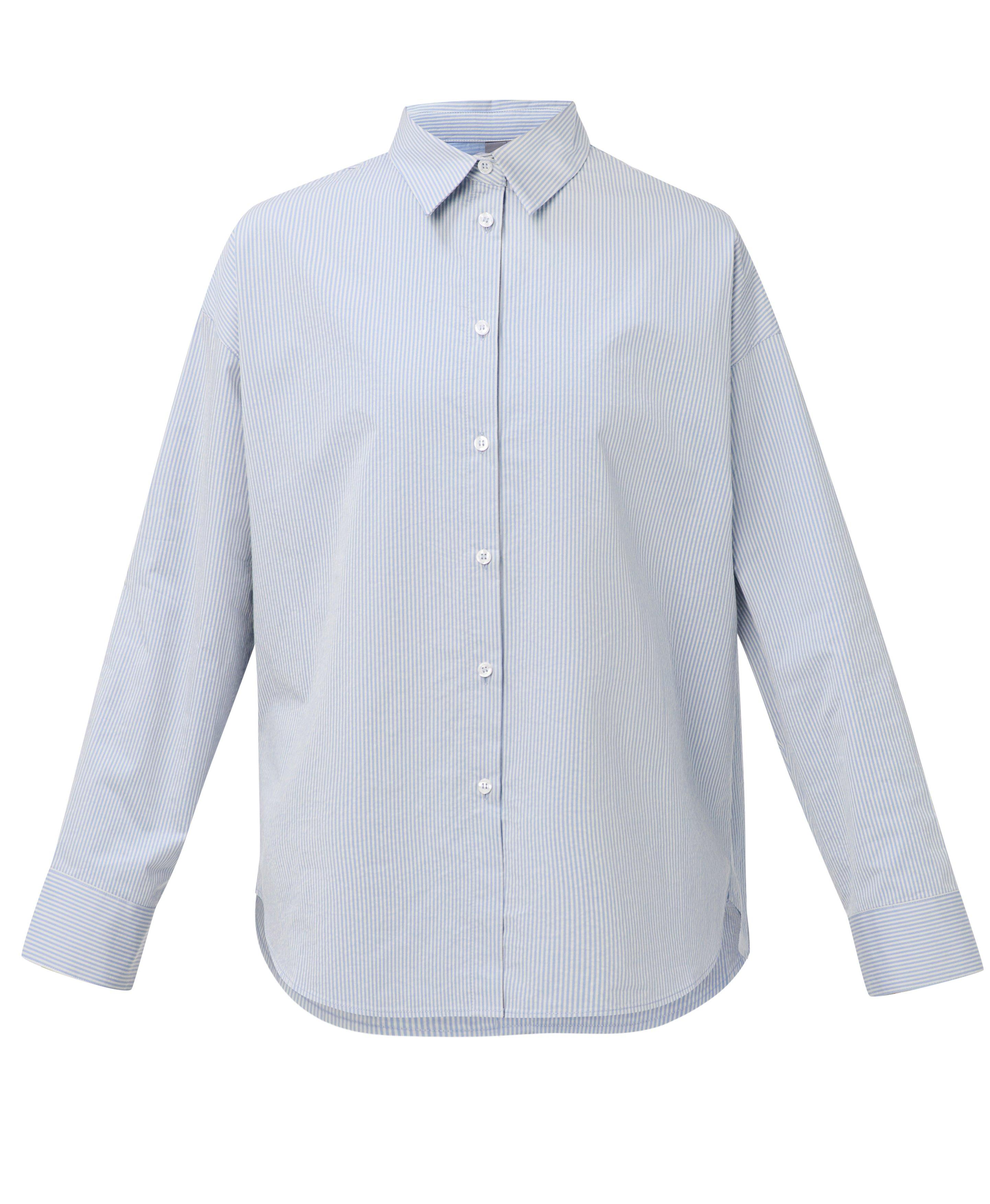 Summer Stripe Shirt - Laguna Blue White Stripe Print