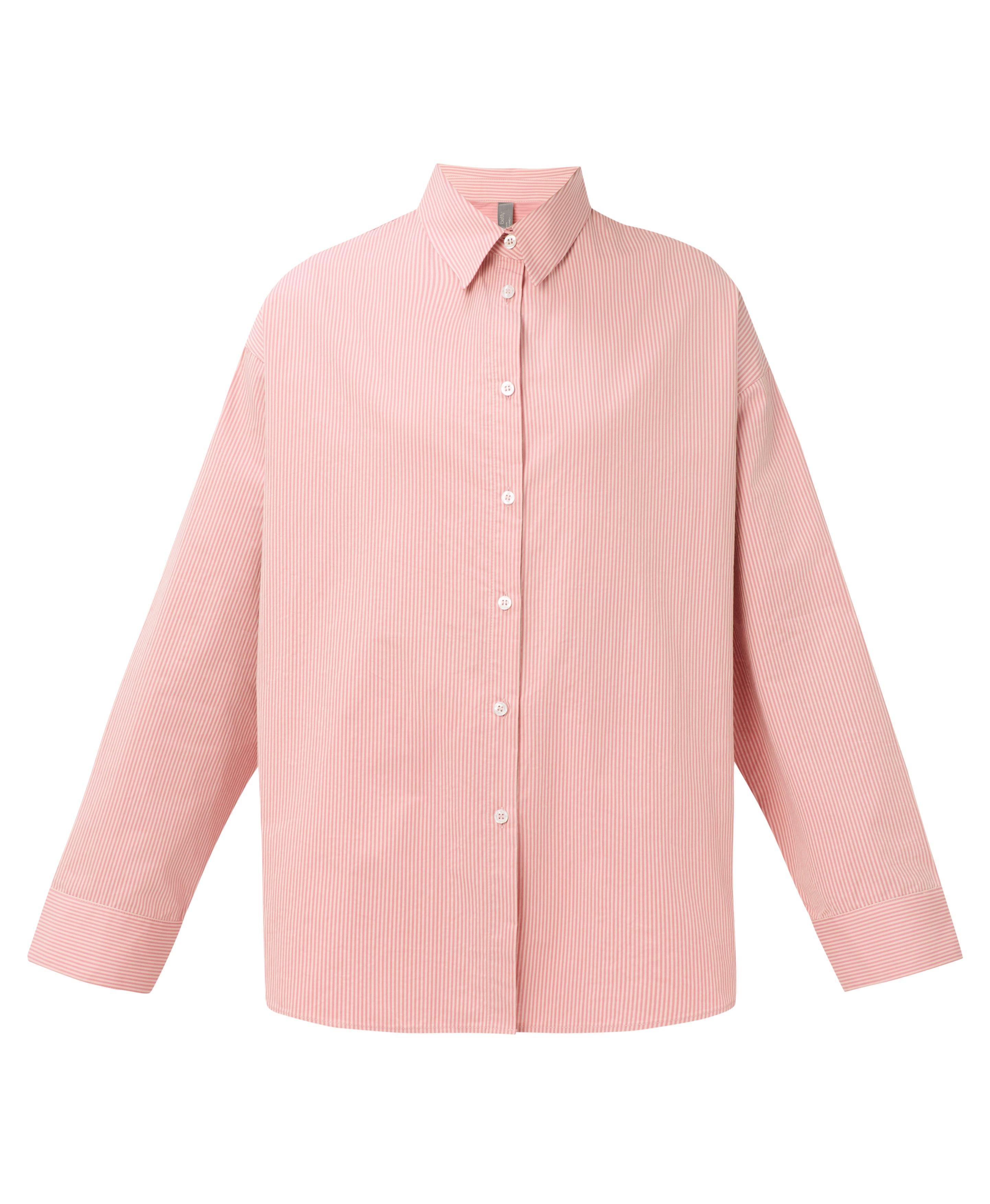 Summer Stripe Shirt - Melrose Pink White Stripe Print