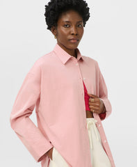 Summer Stripe Shirt - Melrose Pink White Stripe Print