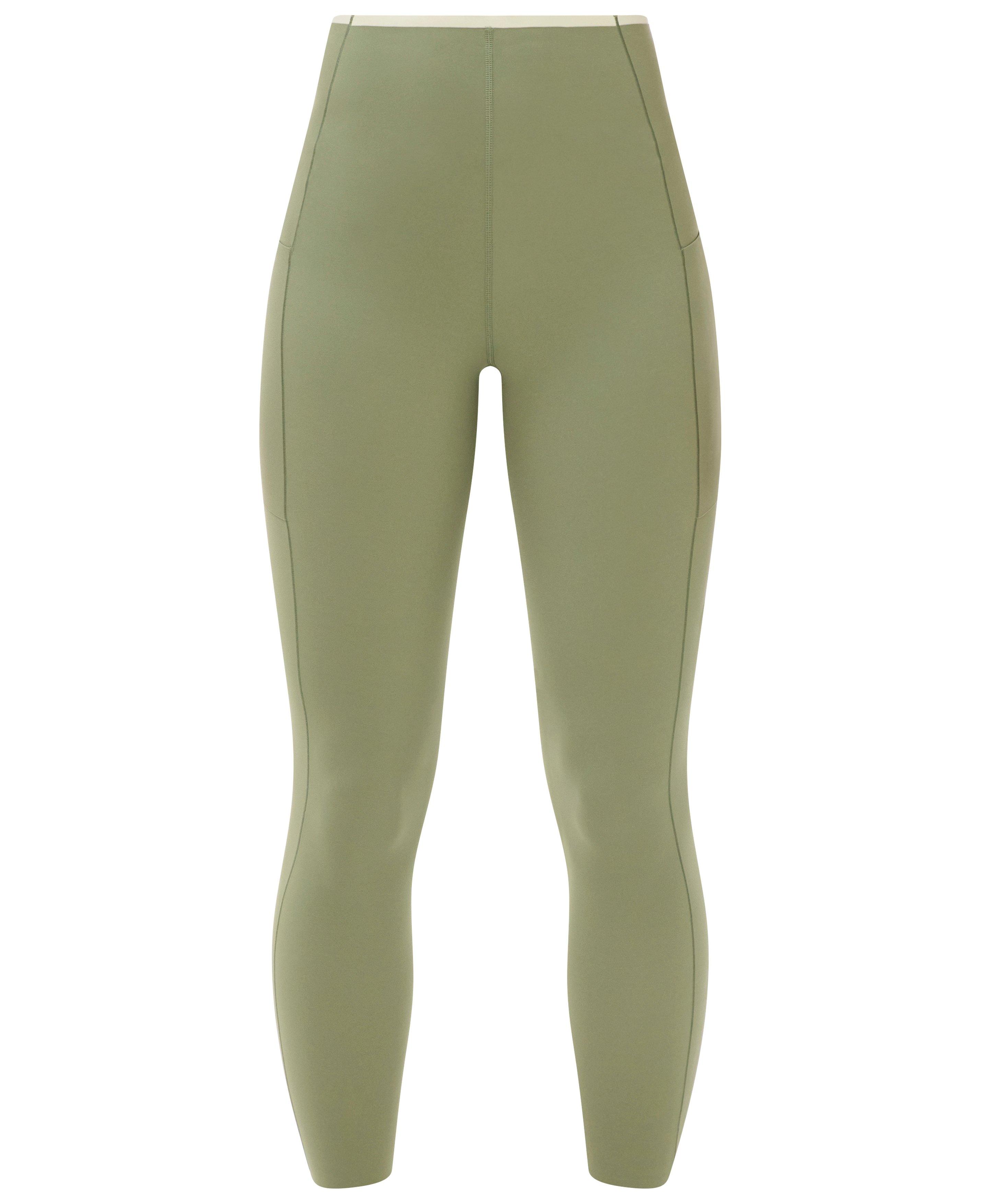Power UltraSculpt 7/8 Laser Cut Leggings - Bracken Green - 7/8 Length