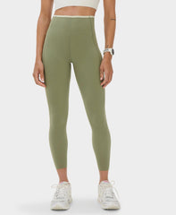 Power UltraSculpt 7/8 Laser Cut Leggings - Bracken Green - 7/8 Length