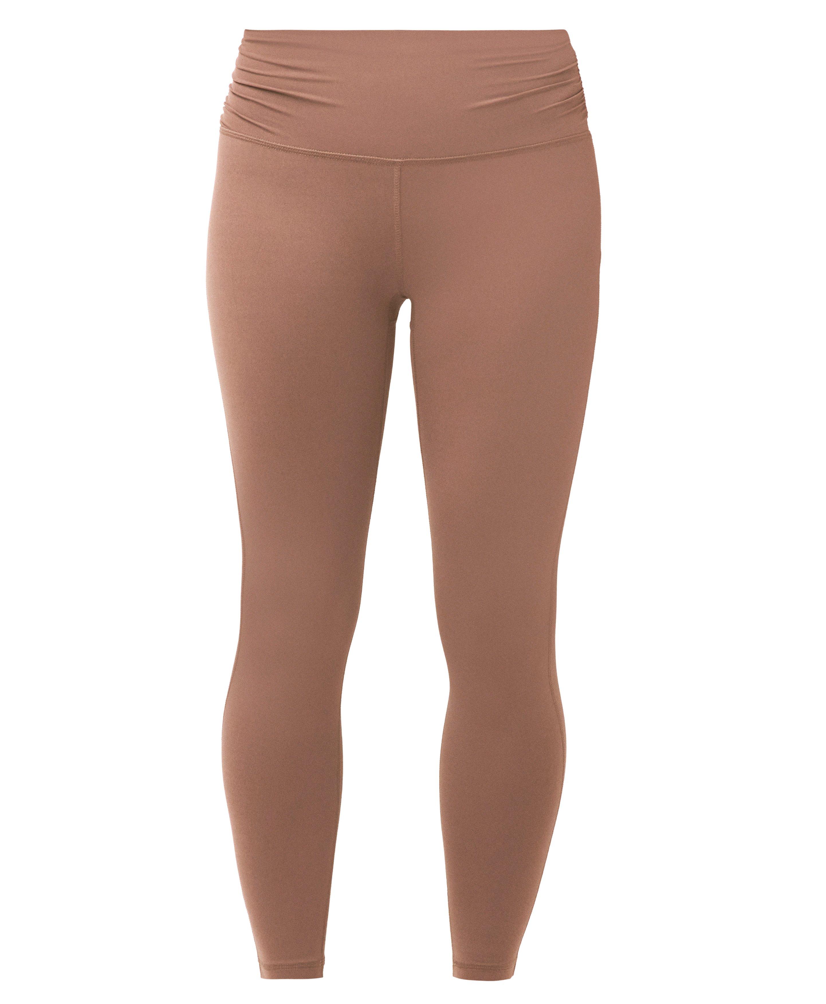 Ultimate Studio 7/8 Ruched Leggings - Chestnut Brown - 7/8 Length