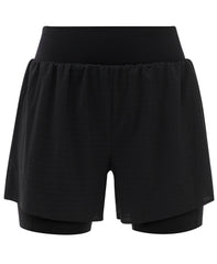Power Texture Perforated Mesh Shorts - Black - 6" Inseam