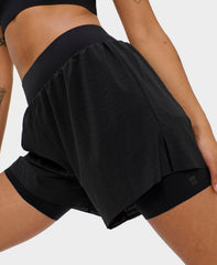 Power Texture Perforated Mesh Shorts - Black - 6" Inseam