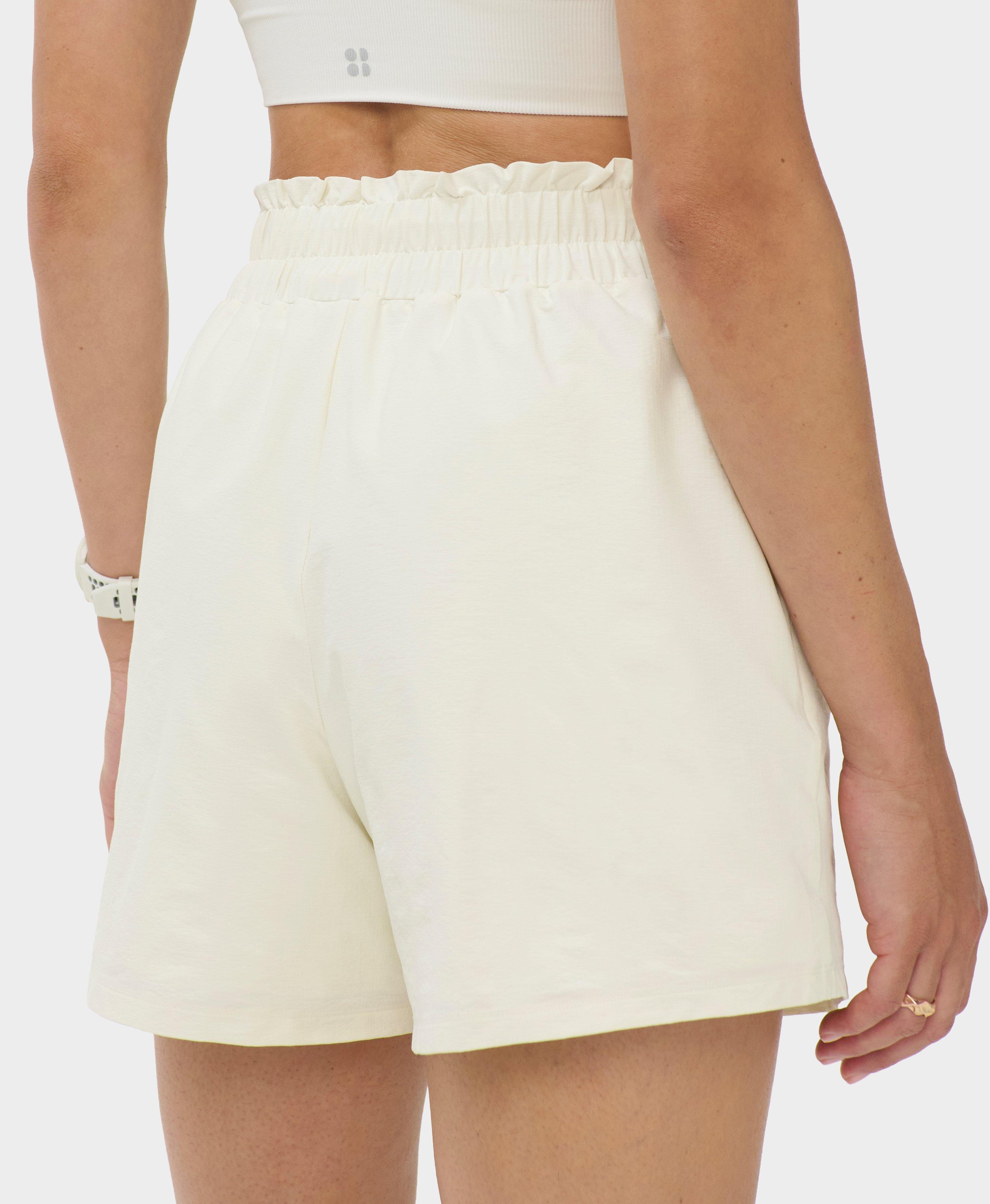 Seersucker Texture Shorts - Lily White - 6" Inseam