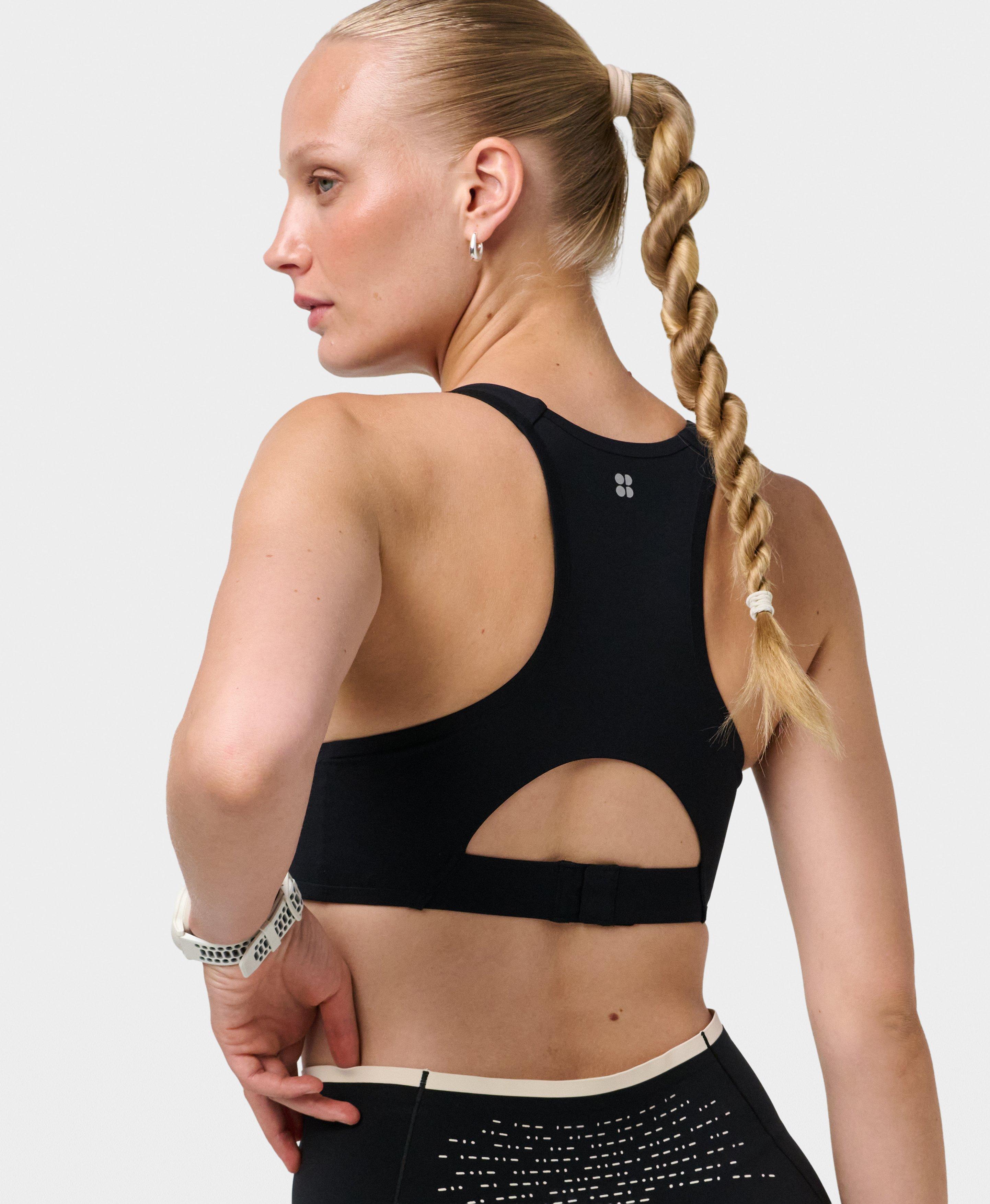 Power Racerback Wrap Sports Bra - Black
