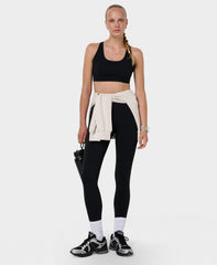 Power Racerback Wrap Sports Bra - Black