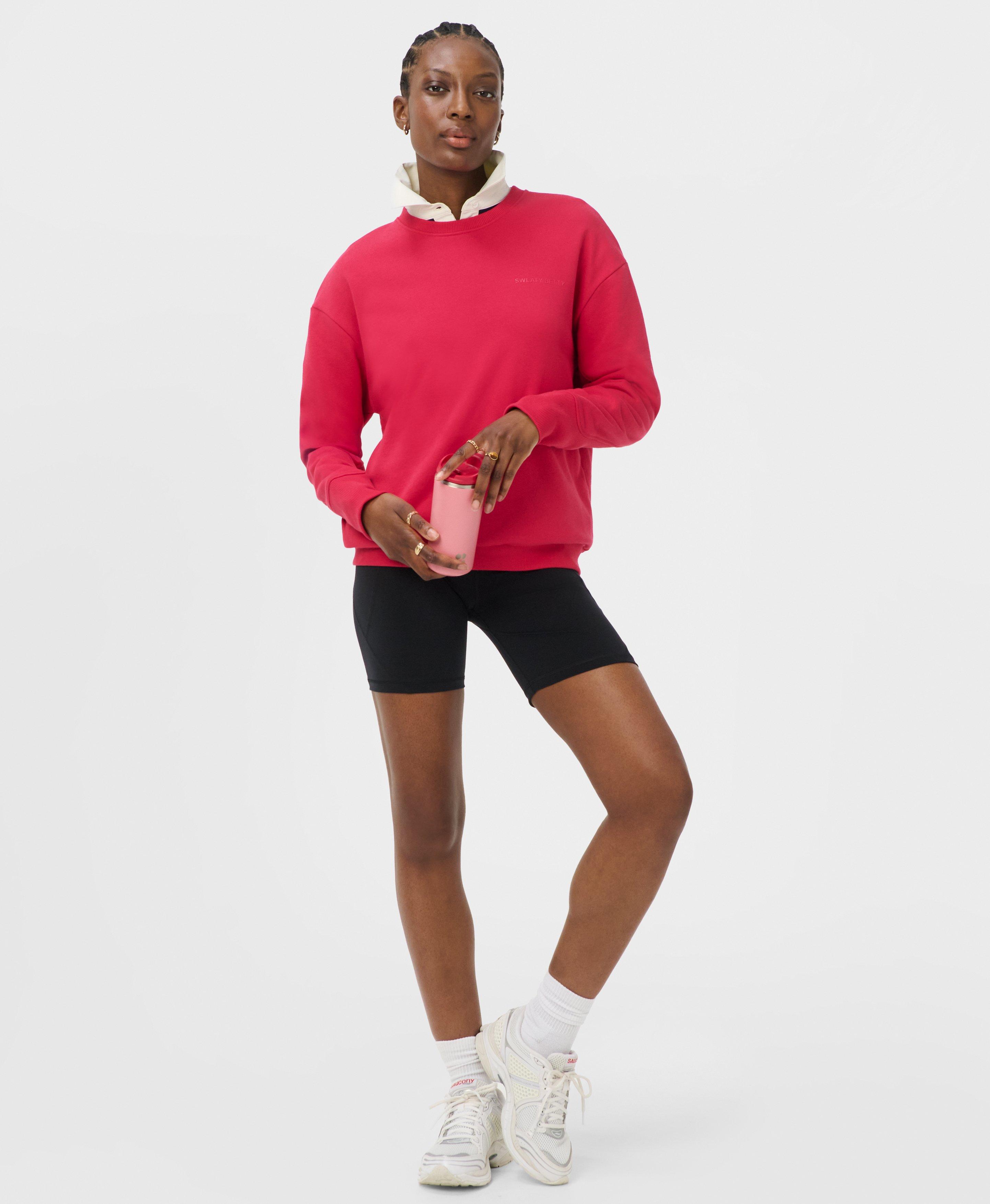 Revive Rib Mix Crew Neck - Crimson Red