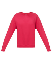 Revive Rib Mix Crew Neck - Crimson Red