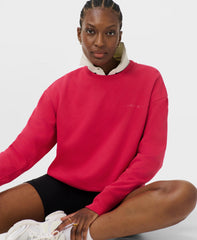 Revive Rib Mix Crew Neck - Crimson Red