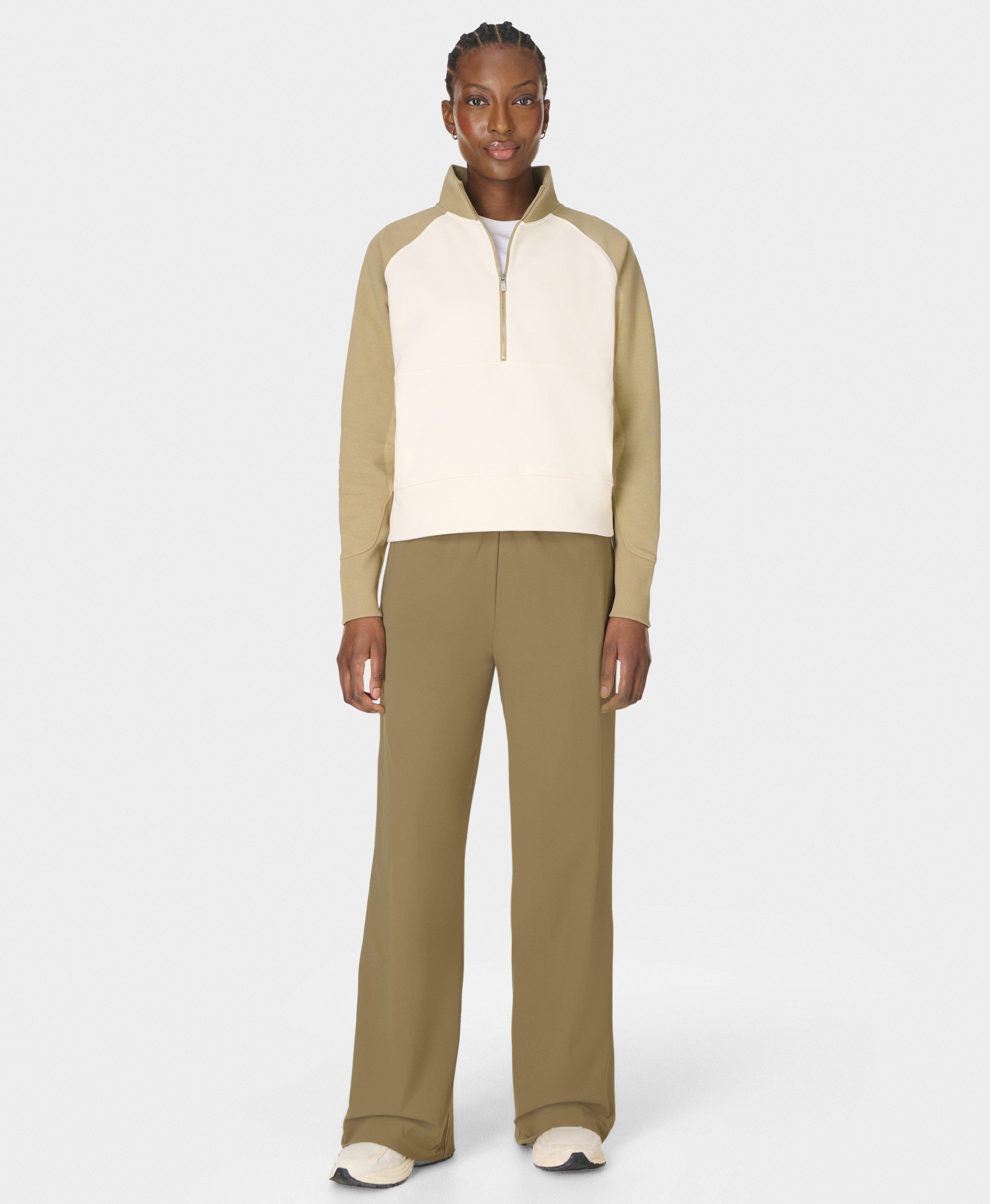 Revive Half Zip Colorblock - Baygreen Coconut Cream