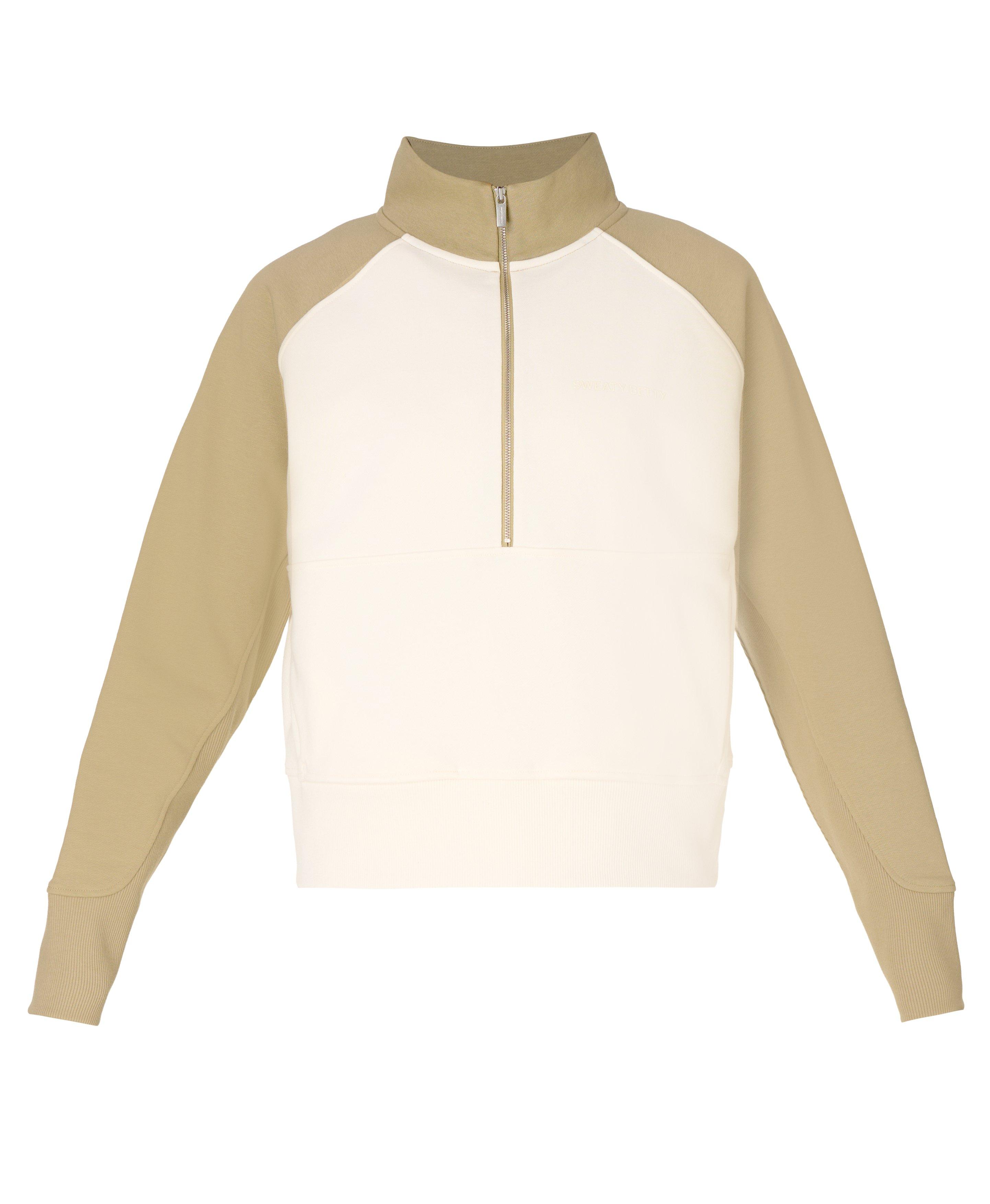 Revive Half Zip Colorblock - Baygreen Coconut Cream