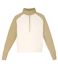 Revive Half Zip Colorblock - Baygreen Coconut Cream