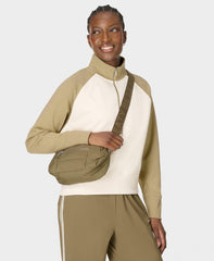Revive Half Zip Colorblock - Baygreen Coconut Cream