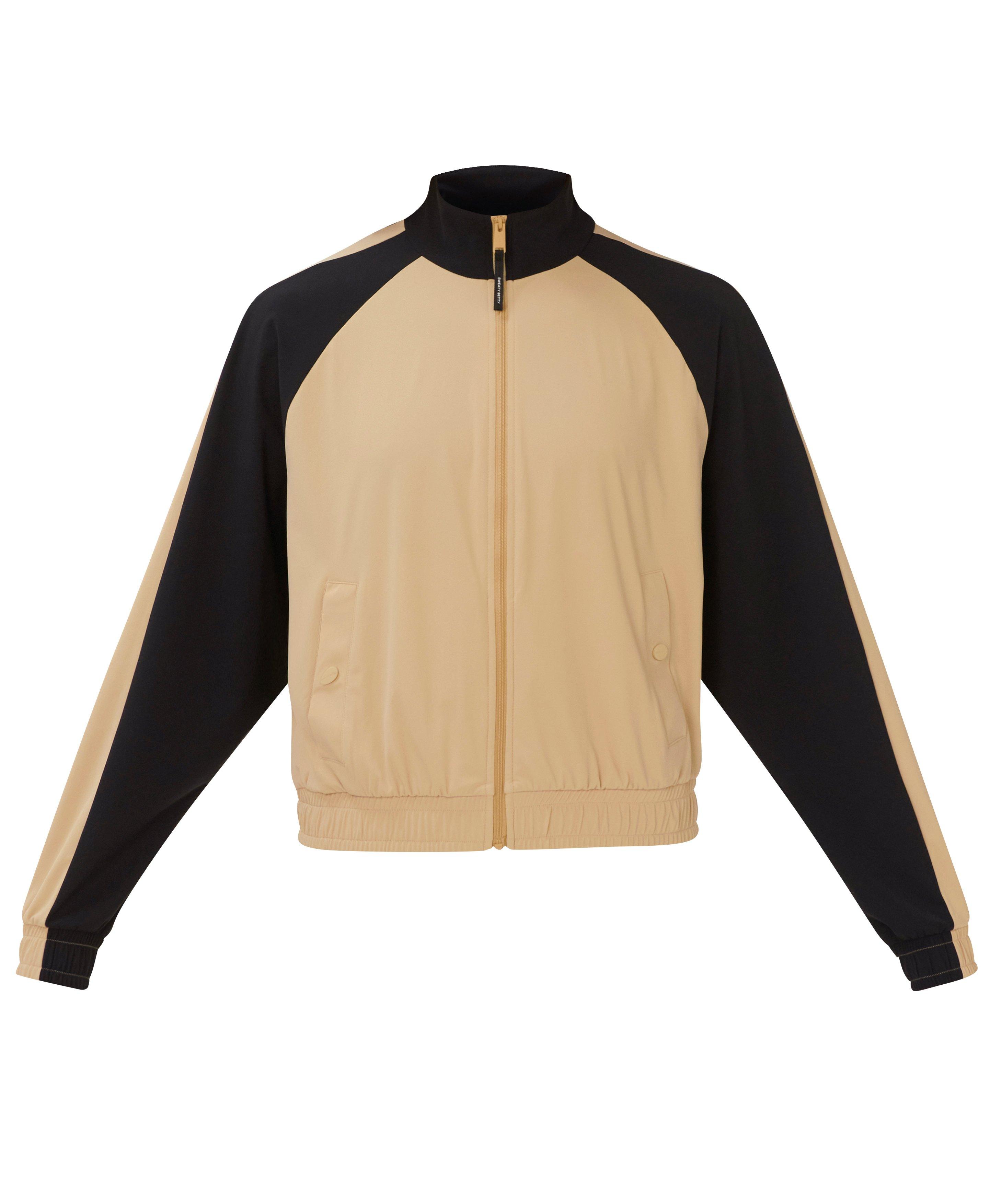 Explorer Color Block Zip Up - Dove Beige Black