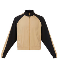 Explorer Color Block Zip Up - Dove Beige Black