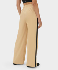 Explorer Colour Block Wide Leg Pants - Dove Beige Black