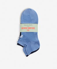 Lightweight Sneaker Socks 3 Pack - Faded Blue French Navy Cream